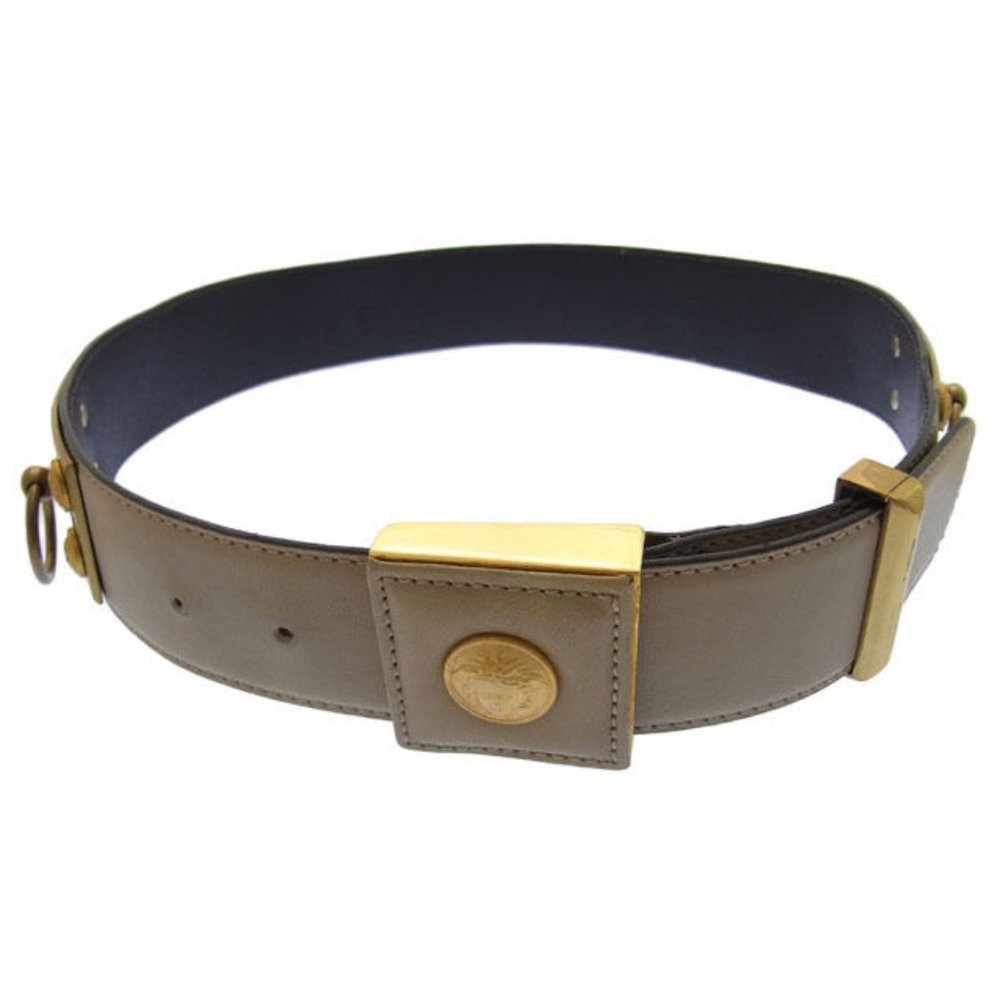 Authentic Versace belt Medusa Beige Gold Woman